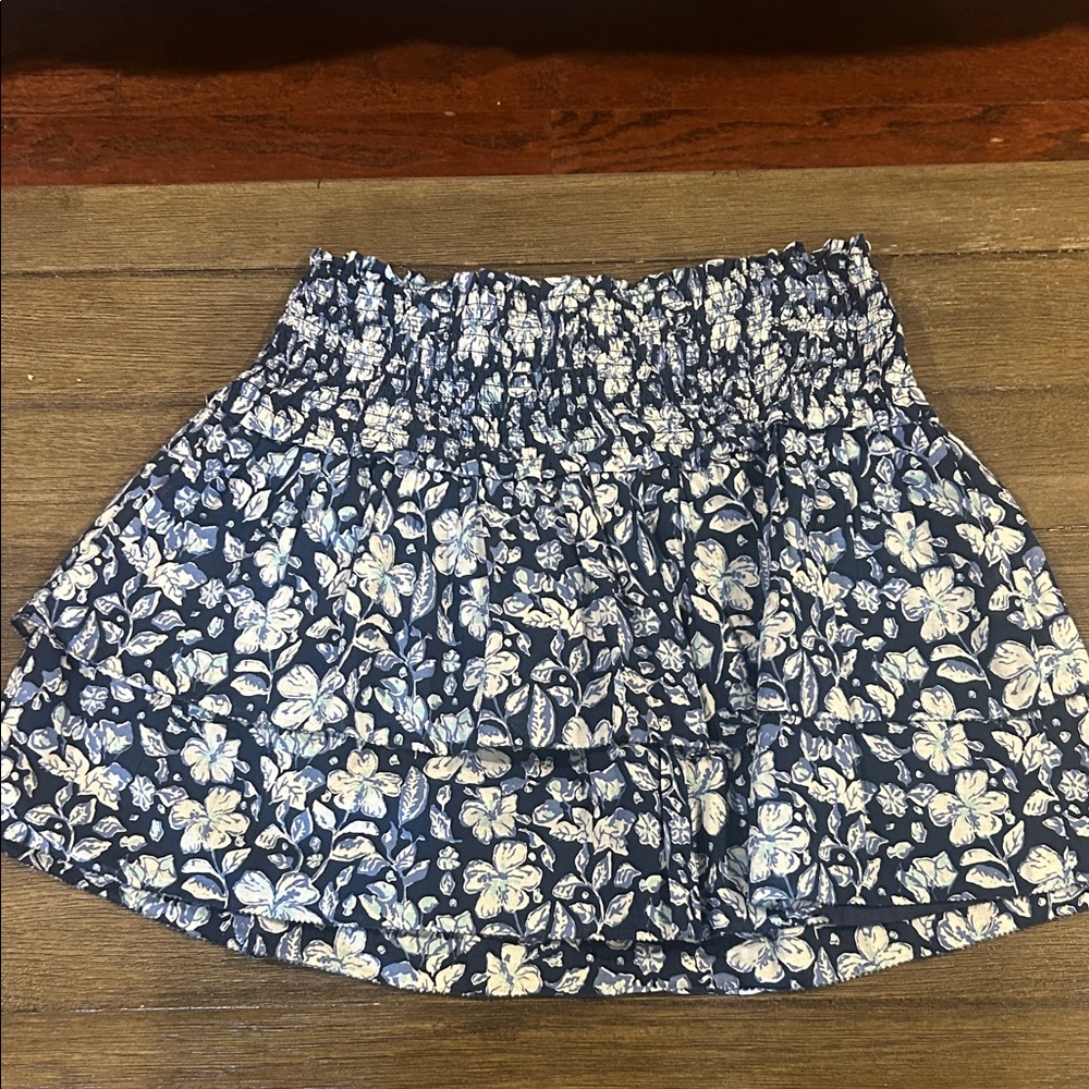 Vineyard Vines Navy Floral Skater Skirt